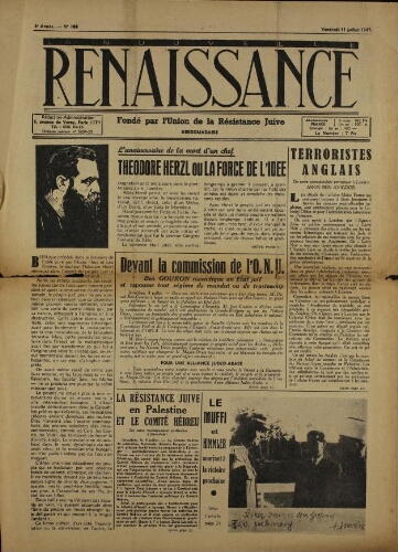 La Nouvelle Renaissance  N°108 (11 juil. 1947)